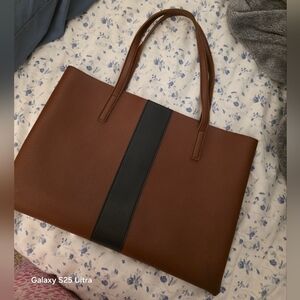 Vince Camuto Brown and Black Tote